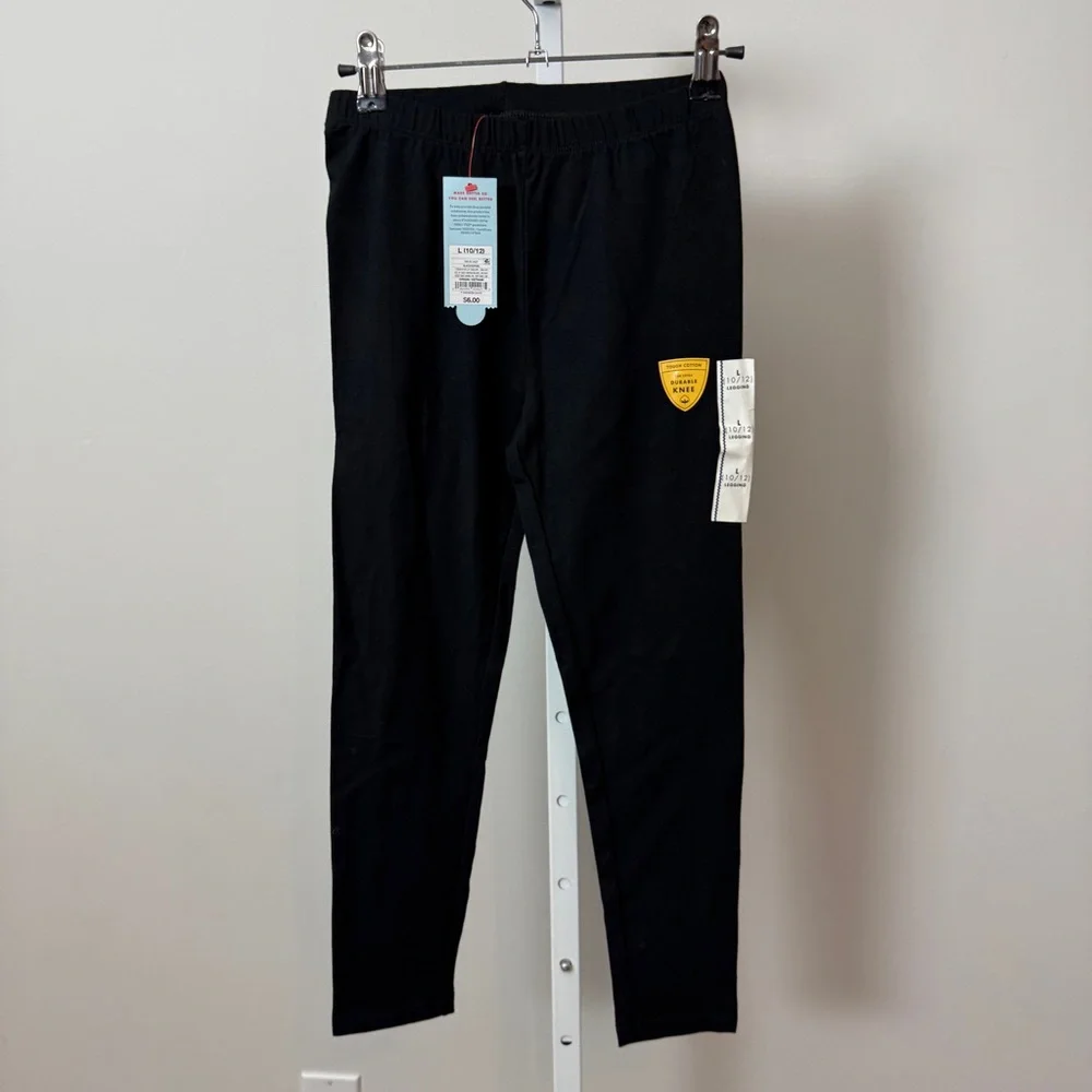 Cat & Jack Black Leggings with Logo Patch size XL new with‎ tags